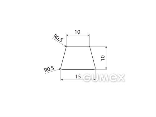 Kompaktes Silikonprofil, Trapezform - 0023, 