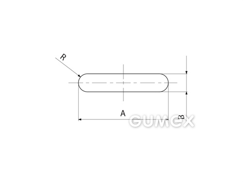 Kompaktes Silikonprofil, I-Form - 0101, 
