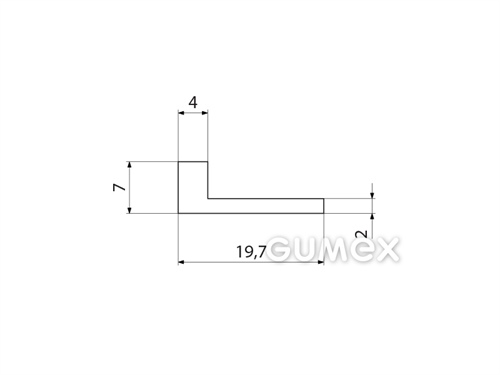 Kompaktes Silikonprofil, L-Form - 0154, 