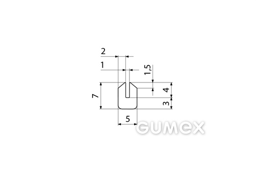 Kompaktes Silikonprofil, U-Form - 0105, 
