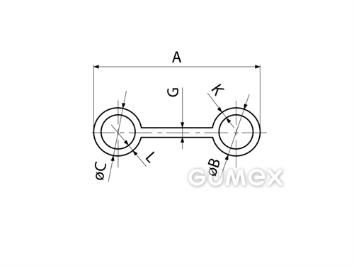 Kompaktes Silikonprofil, I-Form - 0147, 