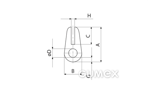 Kompaktes Silikonprofil, U-Form mit Hohlkammer - 0172, 
