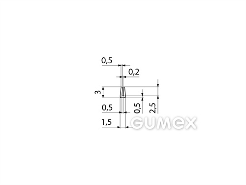 Kompaktes Silikonprofil, U-Form - 0104, 