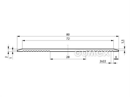 Kompaktes Silikonprofil, I-Form - 0515, 