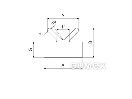 Kompaktes Silikonprofil, mit Formgebung - 0168, 