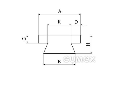 Kompaktes Silikonprofil, T-Form - 0213, 