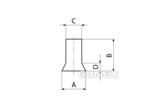 Kompaktes Silikonprofil, I-Form - 0115, 