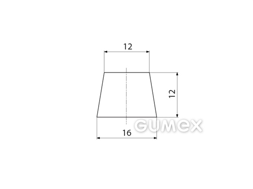 Kompaktes Silikonprofil, Trapezform - 0023, 