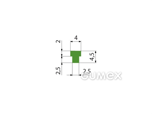 Kompaktes Silikonprofil, T-Form - 0143, 