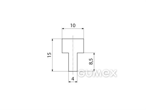 Kompaktes Silikonprofil, T-Form - 0143, 