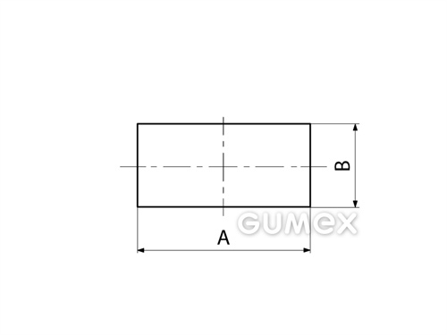 Kompaktes Silikonprofil, Rechteckform - 0022, 