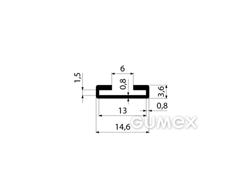 Kompaktes Silikonprofil, C-Form - 0164, 