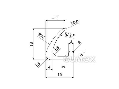 Kompaktes Silikonprofil, L-Form - 0135, 