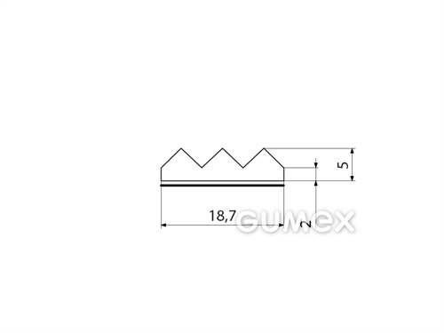 Kompaktes Silikonprofil, mit Formgebung - 0161, 