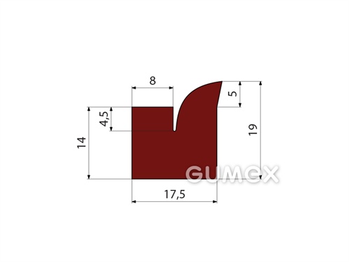 Kompaktes Silikonprofil, V-Form - 0506, 