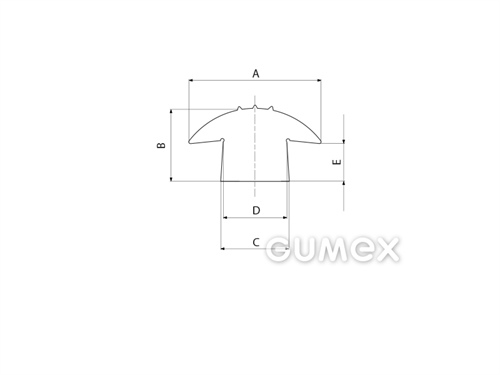 Kompaktes Silikonprofil, T-Form - 0190, 