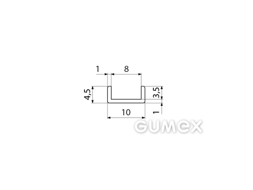 Kompaktes Silikonprofil, U-Form - 0517, 