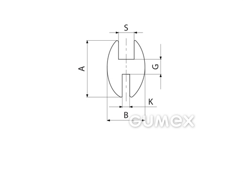 Kompaktes Silikonprofil, H-Form - 0178, 