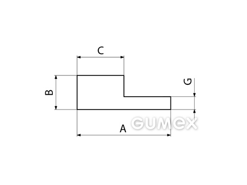 Kompaktes Silikonprofil, L-Form - 0154, 
