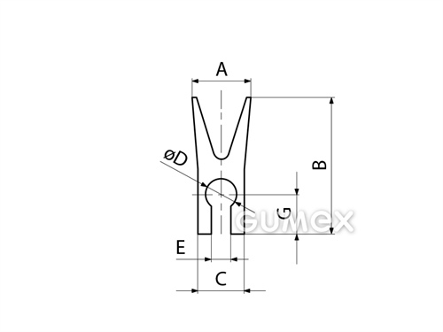 Kompaktes Silikonprofil, H-Form - 0152, 